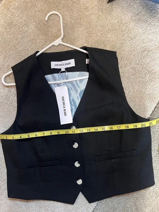 Veronica Beard Black Tailored Button Vest - Picture 5 of 8